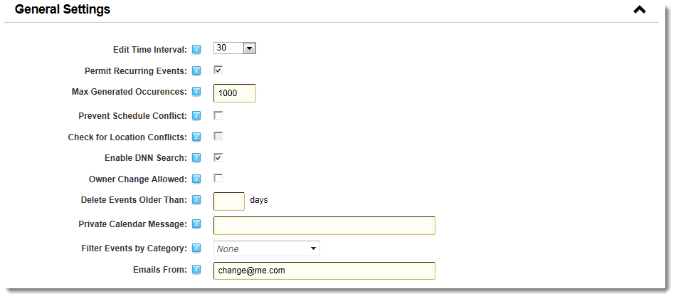 General Settings
